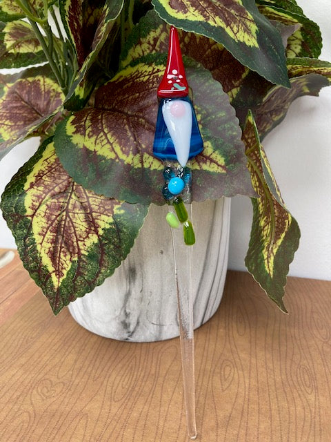 Plant Picks - Gnome- Blue with Red Hat