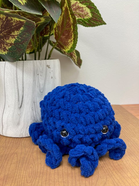 Crocheted -  Small Blue Octopus
