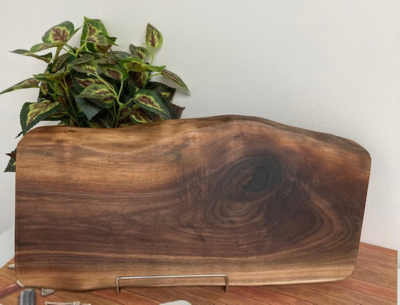 Charcuterie Boards -Large Rectangle, Dark/Light, shaped top, Walnut Wood