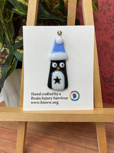 Ornament - Penguin with Light Blue Hat and Star