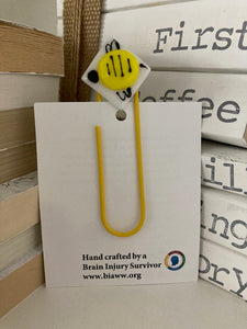 Paperclip Bookmark - Bee with Yellow clip