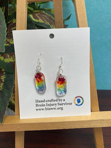 Earrings - Rainbow Crushed 2.5 cm