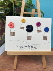 Happy Birthday - Happy Birthday Hot Air Balloons Buttons