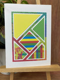 Blank cards - Geometric, Primary shades