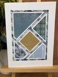 Blank cards - Geometric, Blue Denim, Plaid and Tan