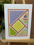 Blank cards - Geometric, Floral, Green, Purple and Yellow