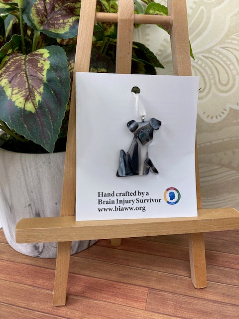 Ornament - Dog, Black and White