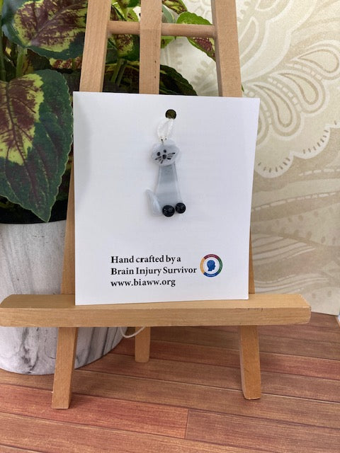 Ornament - Cat, Grey