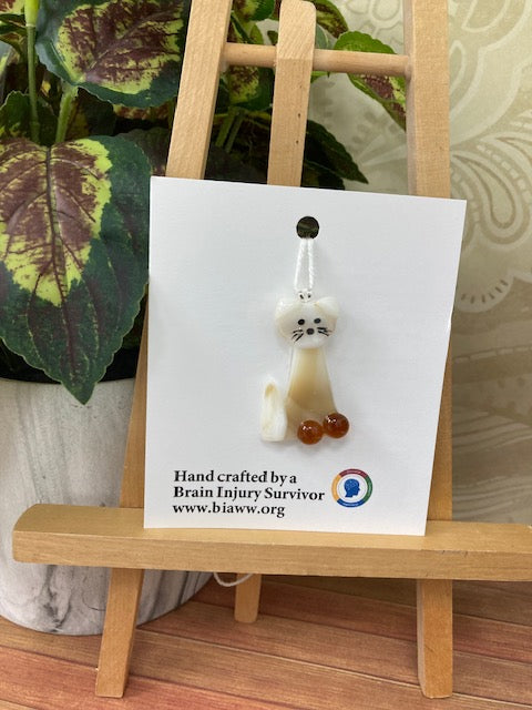 Ornament - Cat, Cream