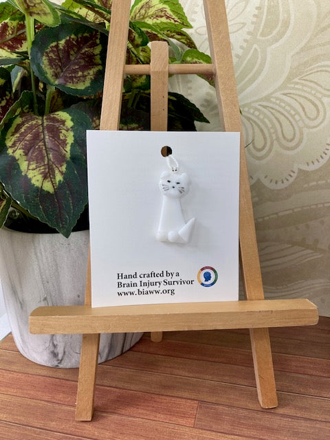 Ornament - Cat, White