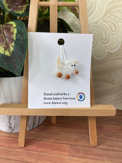 Ornament - Dog, Cream Shorter