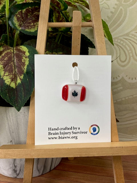 Pendant - Maple Leaf with Copper inlay