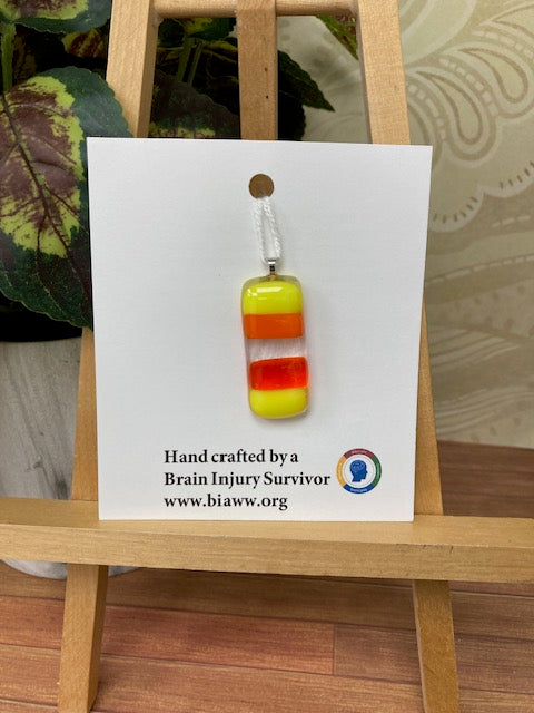 Pendant - Orange and Yellow Striped