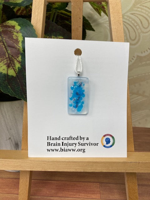 Pendant - Aqua and Purple