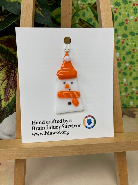 Ornament - Snowman Orange Hat