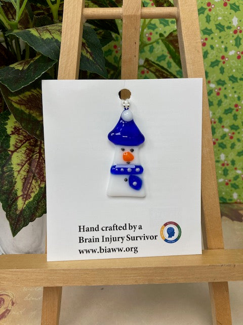 Ornament - Snowman Blue Hat