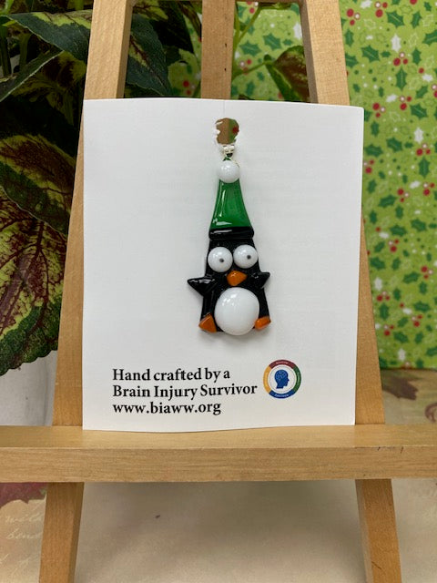 Ornament - Penguin, Green Hat