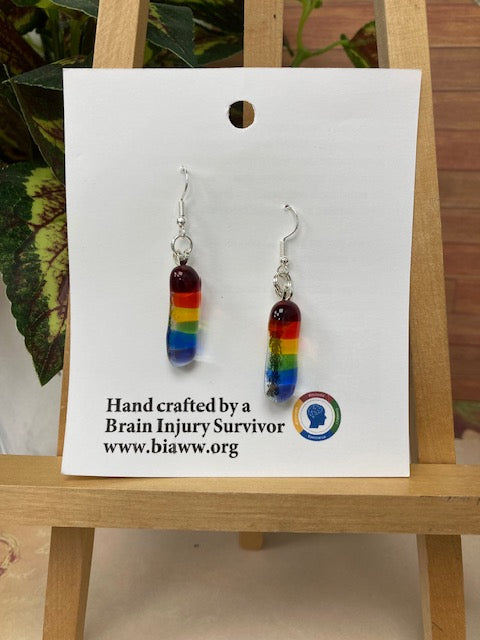 Earrings - Rainbow 3 cm