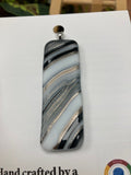 Pendant - Grey, Gold, Black and White