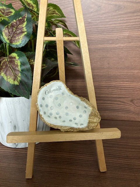 Shell Trinket Dishes - Silver Polka Dot, Cakewalk