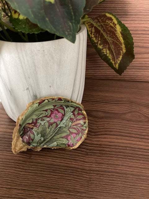 Shell Trinket Dishes - Green and Magenta, small