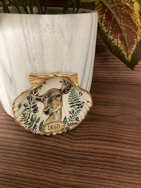 Shell Trinket Dishes - Clamshell Animal, Deer