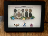 Shadow Box Framed Pebble Art - Nourish your brain specialty pieces