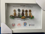Shadow Box Framed Pebble Art - Nourish your brain specialty pieces
