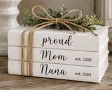 Decorative Book Stack - Customizable Options