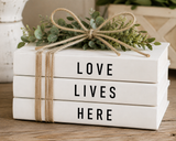 Decorative Book Stack - Customizable Options