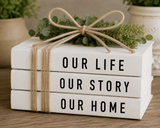 Decorative Book Stack - Customizable Options