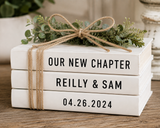 Decorative Book Stack - Customizable Options