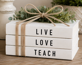 Decorative Book Stack - Customizable Options