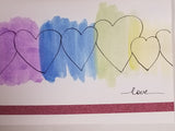 Love - Watercolour Hearts