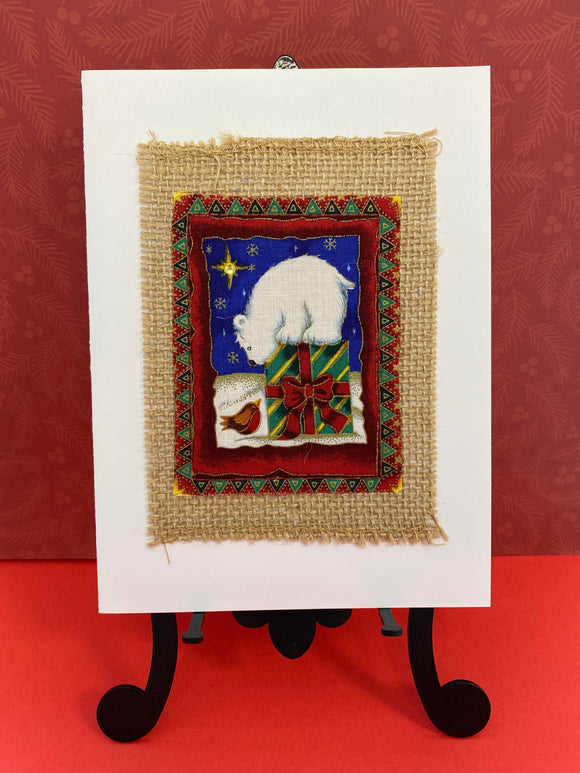 Christmas - Polar Bear Burlap