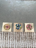 Magnets - Wood with decorative wood buttons