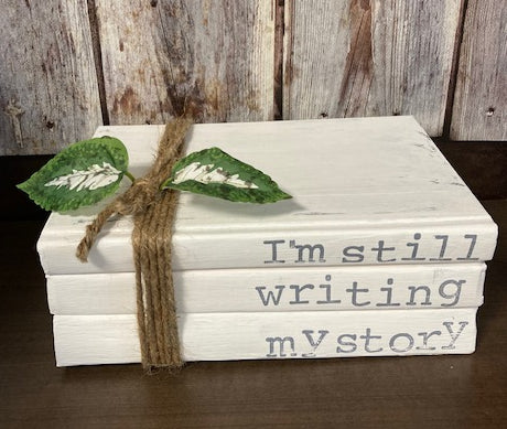 Decorative Book Stack - I'm still writing my story