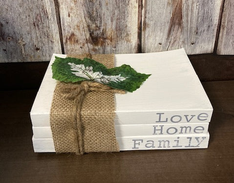 Decorative Book Stack - Love Home Family