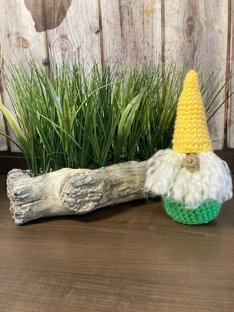 Crocheted - Gnome Green with Yellow hat
