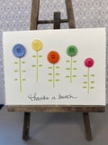 Thank You - Button Flowers
