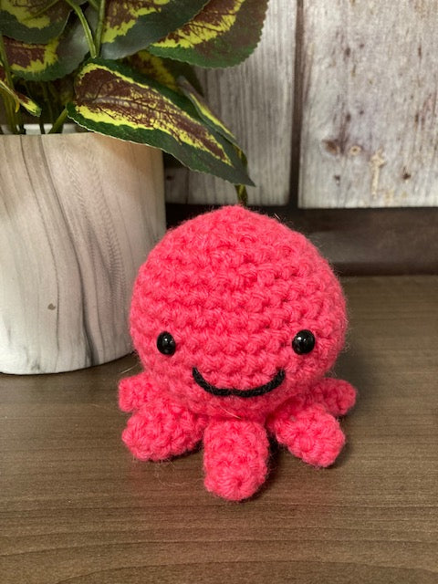Crocheted - Pink Octopus
