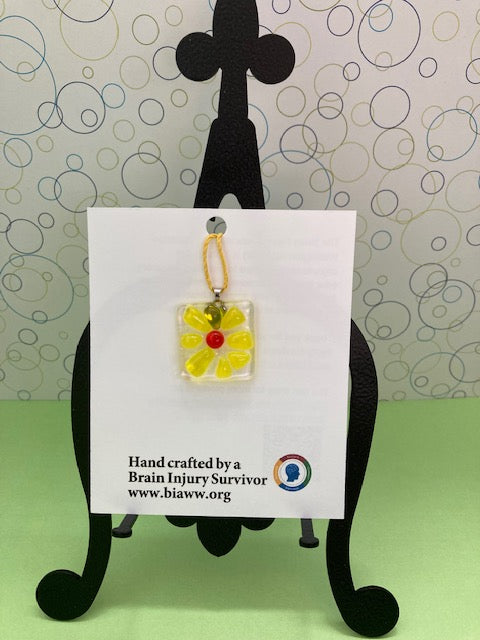 Pendant - Flower, Yellow