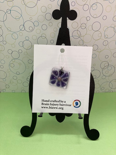 Pendant - Flower, Purple