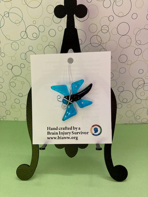 Ornament - Butterfly,  Aqua