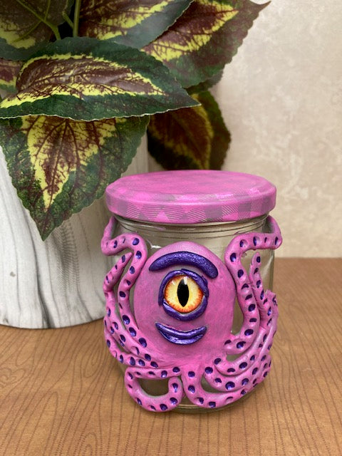 Clay - Jar, Pink Octopus