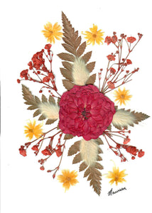 Pressed Flower Art - 5x7" Flowers (unframed)