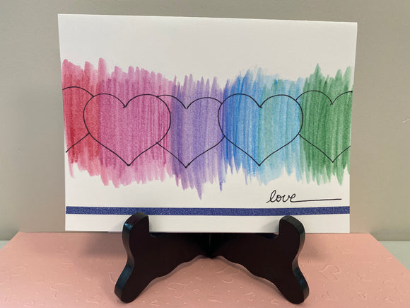 Love - Watercolour Hearts