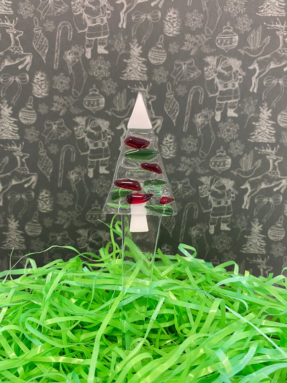 Plant Picks - Clear, Red and Green Striped Tree