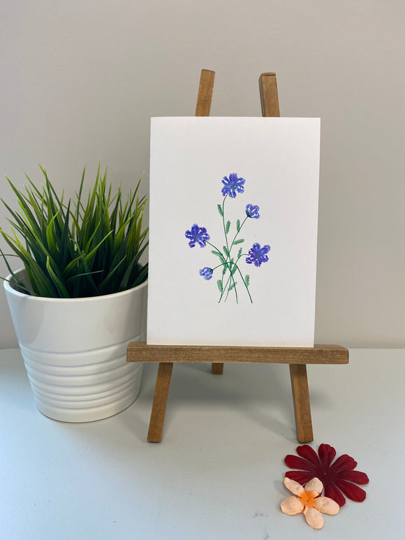 Blank cards - Blue Flower bouquet