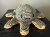 Crocheted - Reversible Octopus Yellow/Grey
